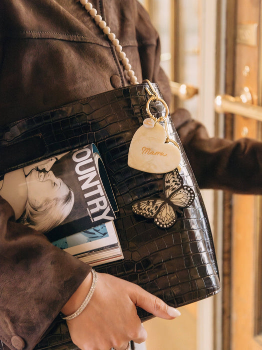 Mama Heart Acetate Bag Charm + Keychain