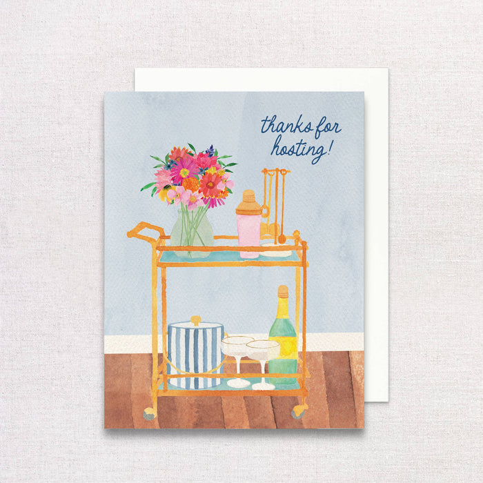 Thanks For Hosting Bar Cart Card