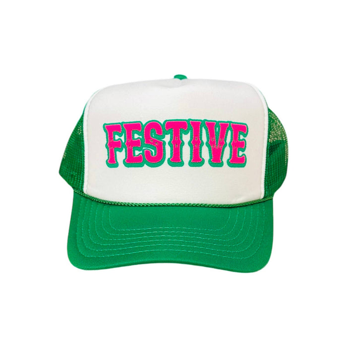 White Festive Trucker Hat