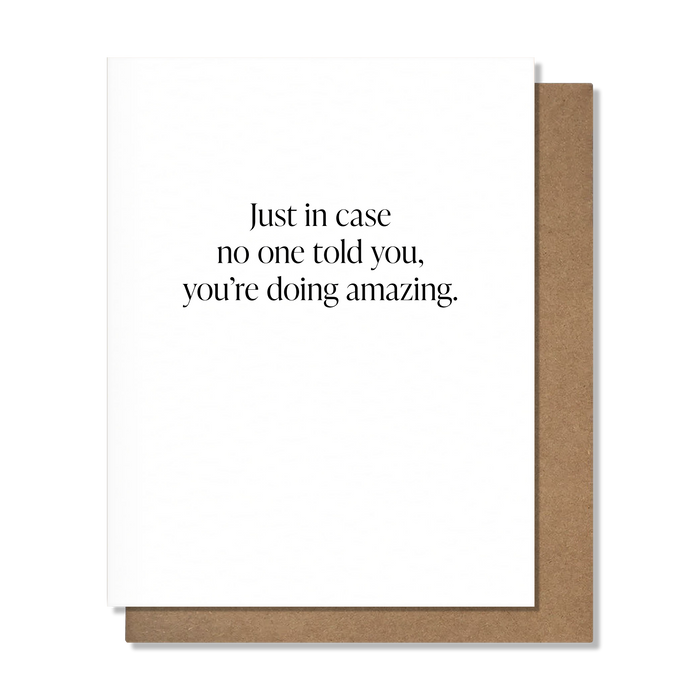Doing Amazing Sympathy Card