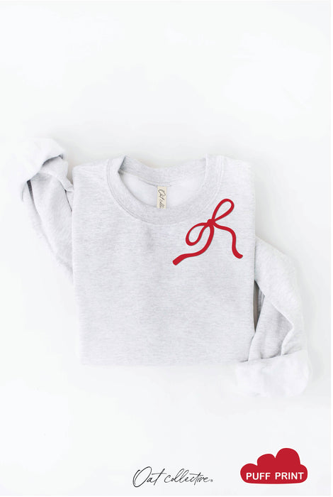 Ribbon Bow Sweatshirt | Rose