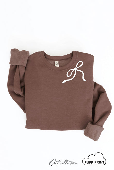 Ribbon Bow Sweatshirt | Rose
