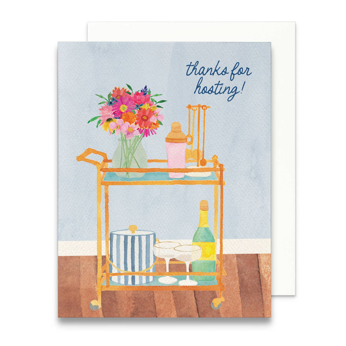 Thanks For Hosting Bar Cart Card