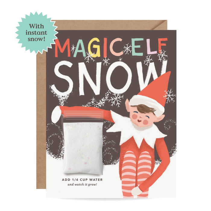 Magic Elf Instant Snow Card