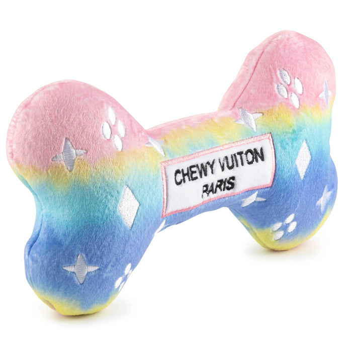 Mini Pink Ombre Chewy Vuiton Bone Dog Toy