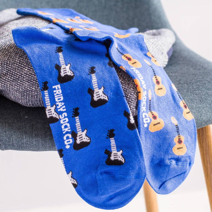 Acoustic & Electric Guitar Men's Mismatched Socks