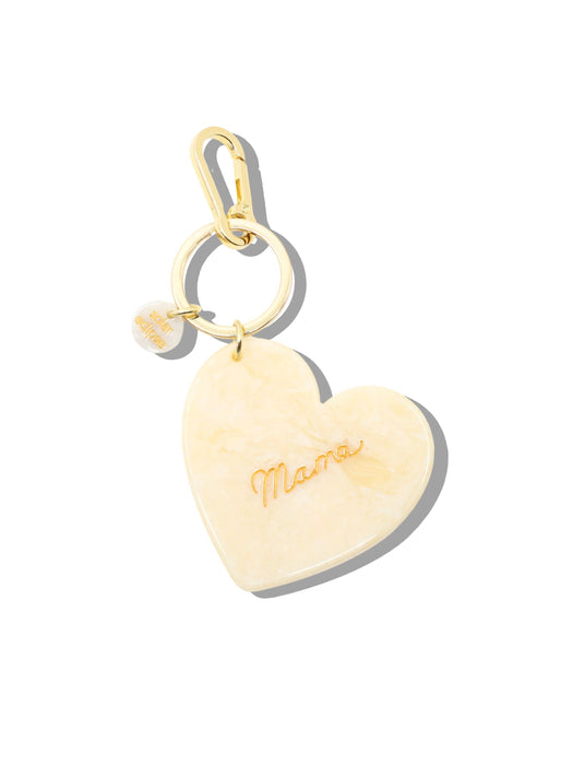 Mama Heart Acetate Bag Charm + Keychain