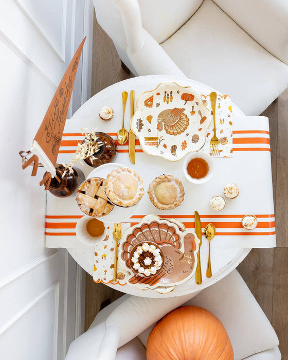 Orange Turkey Shaped Plate
