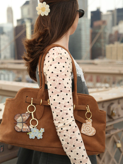 Forget-Me-Not Bag Charm + Keychain | Eco-Friendly