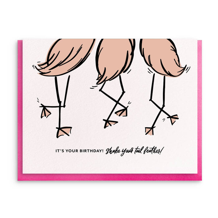 Tail Feather Birthday Card