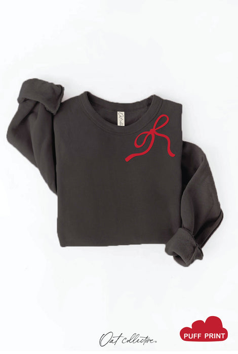 Ribbon Bow Sweatshirt | Rose