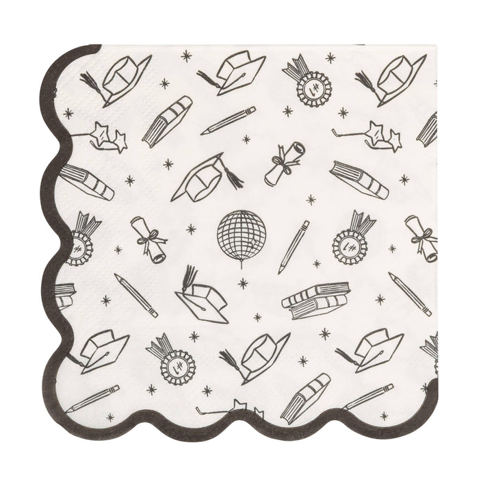 Grad Icon Foil Cocktail Napkin