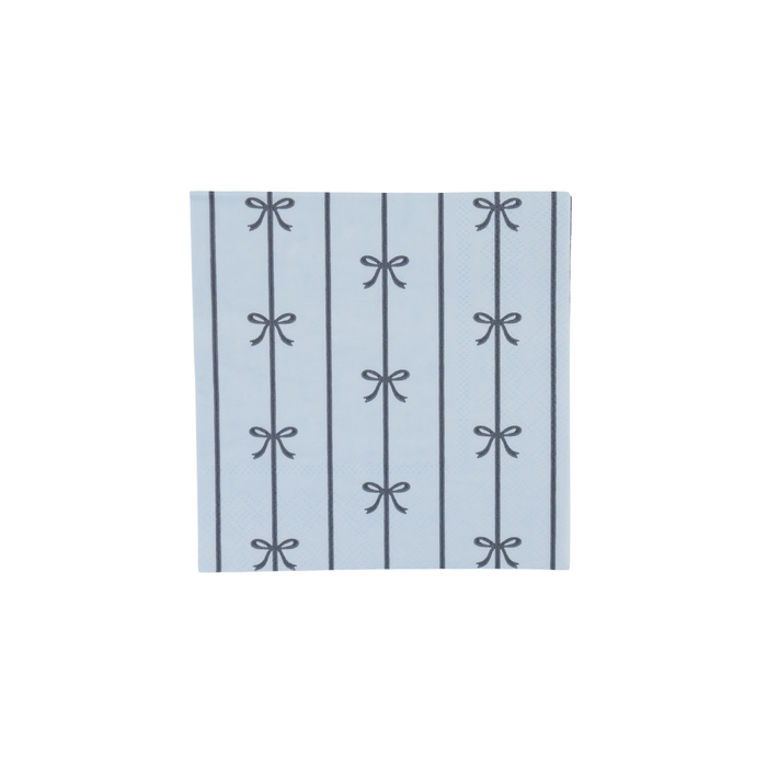 SKY BLUE BOW SMALL NAPKINS