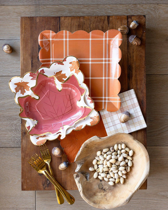 Rust Windowpane Square Plate