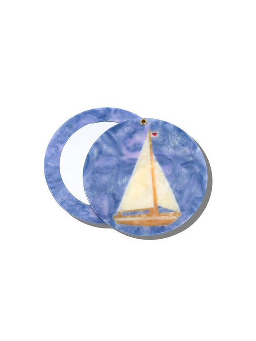 Sail Boat Compact Mirror