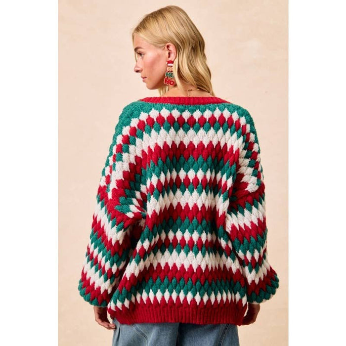 Christmas Textured Cardigan