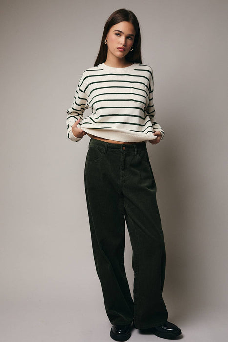 Cream Stripe Sweater