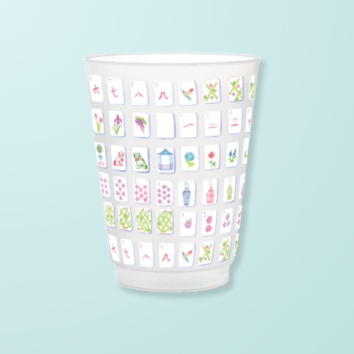 Mahjong Tiles Frosted Cups