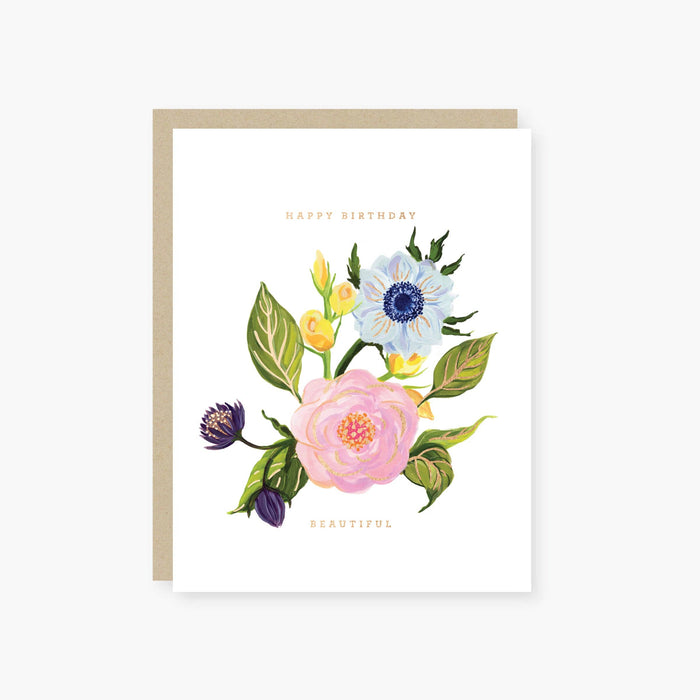 Garden Floral Beautiful Birthday Card