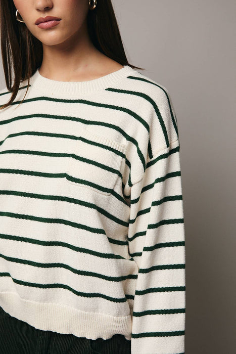 Cream Stripe Sweater