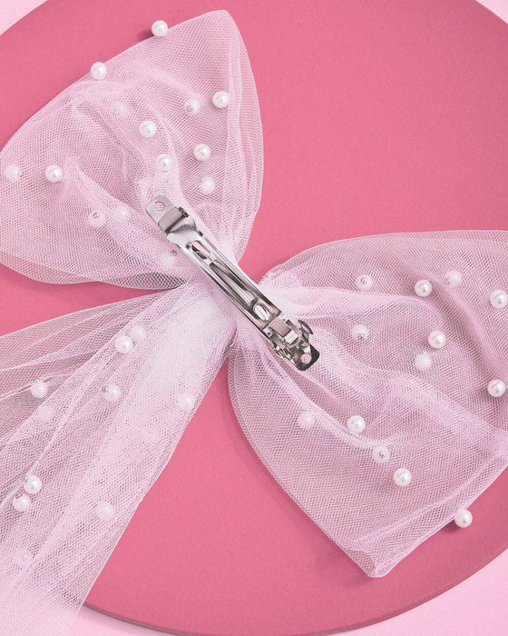 Bride Pearl Hair Bow