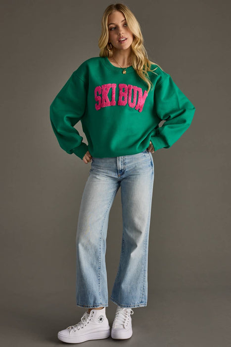 Green Ski Bum Sweatshirt