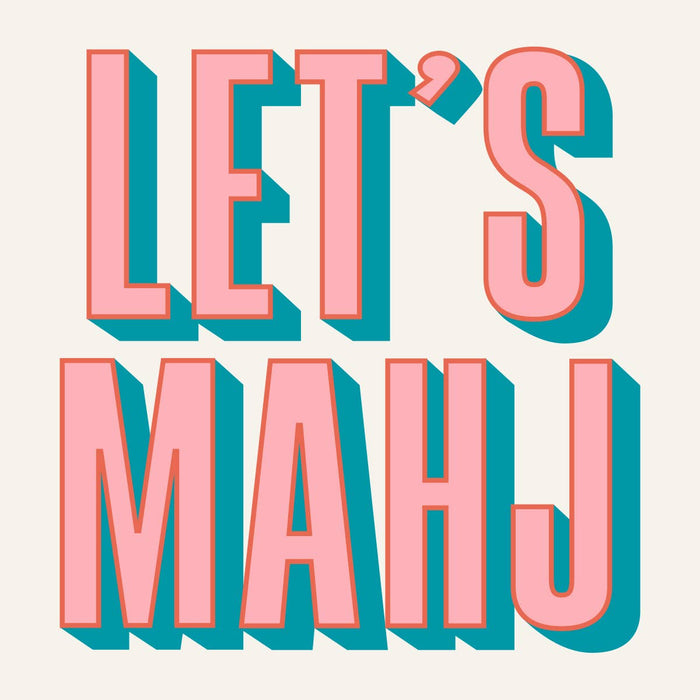 Let's Mahjong Cocktail Napkin