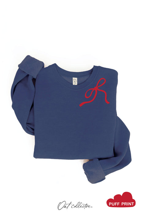 Ribbon Bow Sweatshirt | Rose