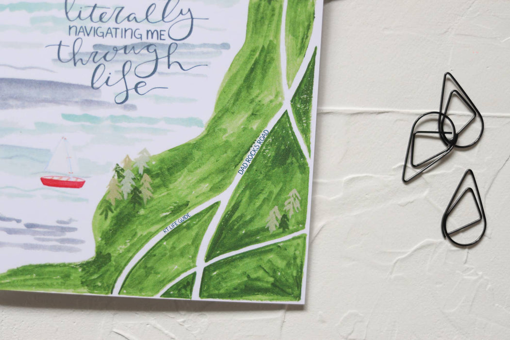 Dad Thank You For Navigating Me Through Life Card