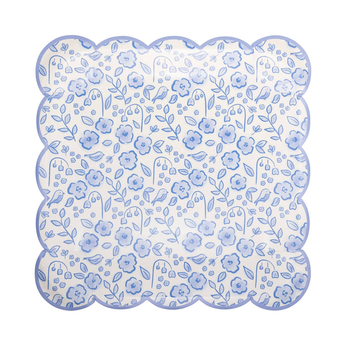 Blue Floral Plate