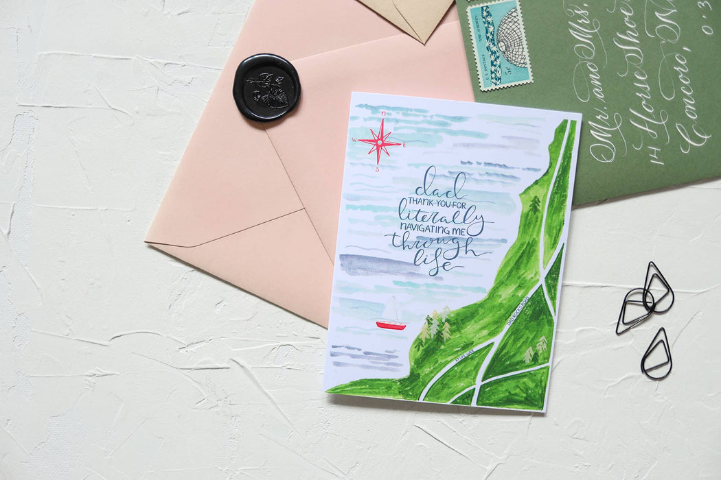 Dad Thank You For Navigating Me Through Life Card