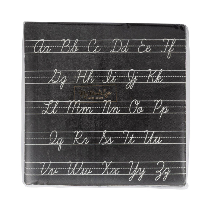 Cursive ABC Cocktail Napkin