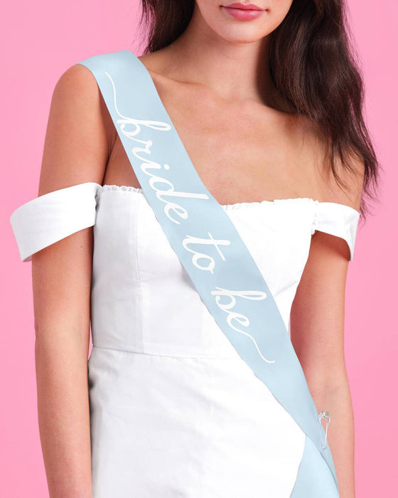 Blue Bride To Be Satin Sash