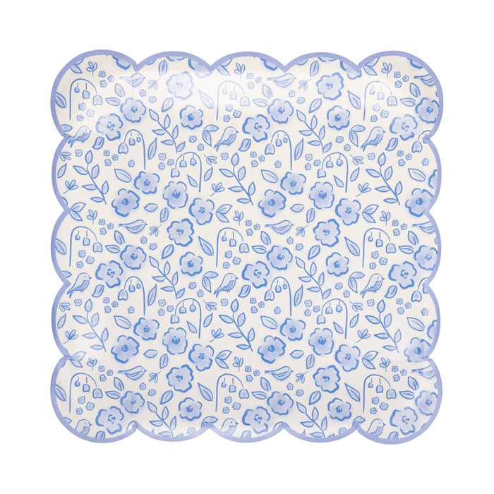 Blue Floral Plate