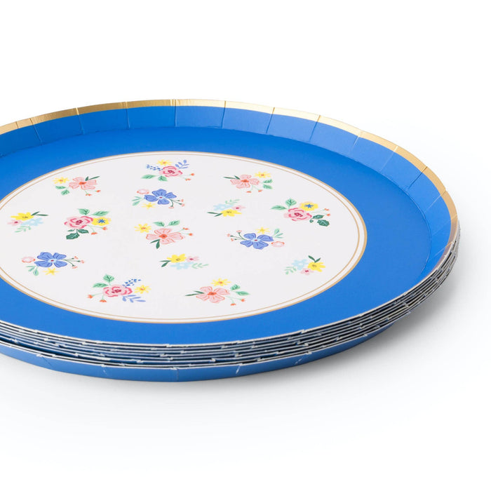 ELEGANT FLORAL DESSERT PLATES