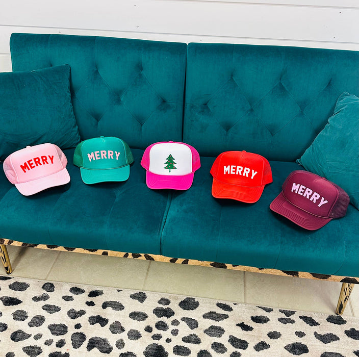 Maroon Merry Trucker Hat