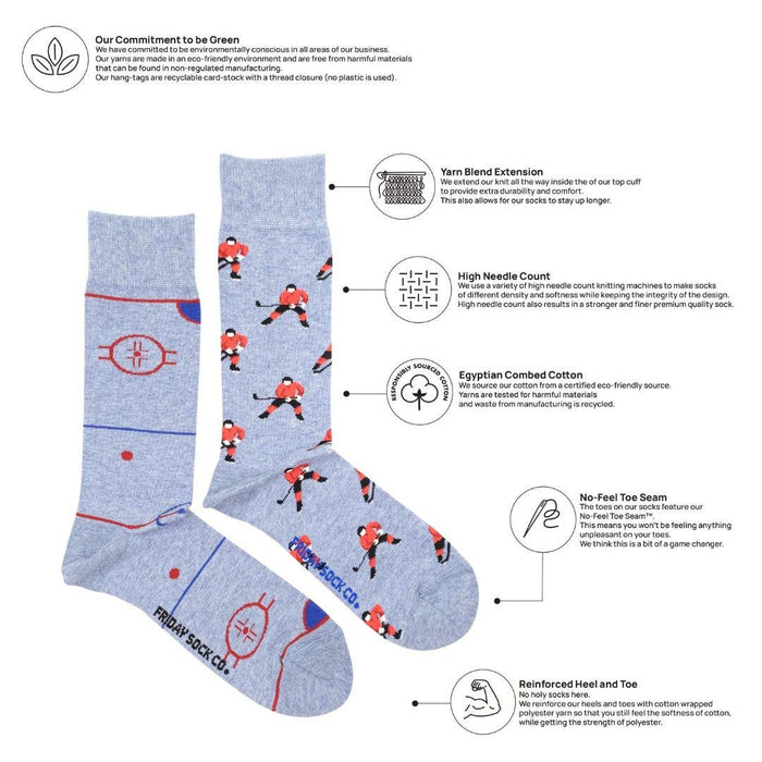 Hockey Rink & Player Men's Socks