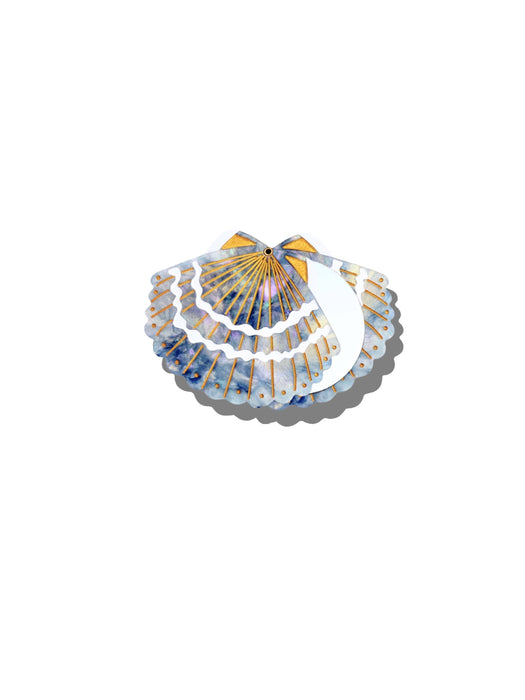 Seashell Compact Mirror | Baby Blue