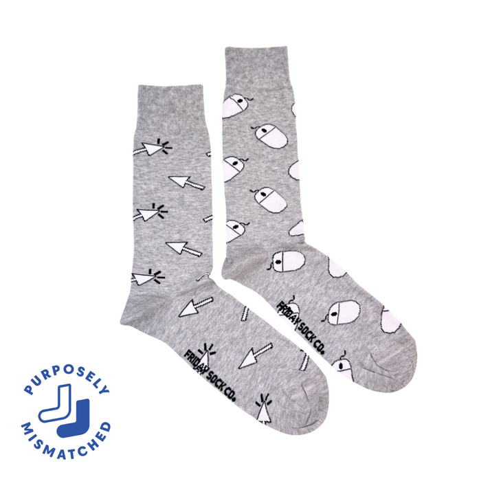 Mouse & Cursor Mismatched Men's Socks