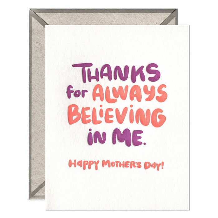 Believing in Me Mother's Day Card