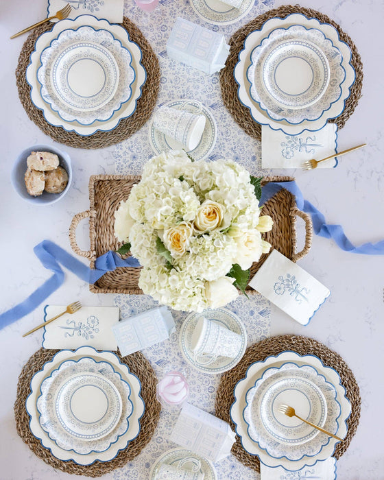 Pembroke Cream w/Blue Edge 12" Plate
