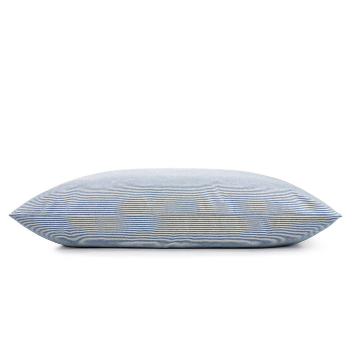 Lake Blue Stripe Dog Bed: Memory Foam / Medium