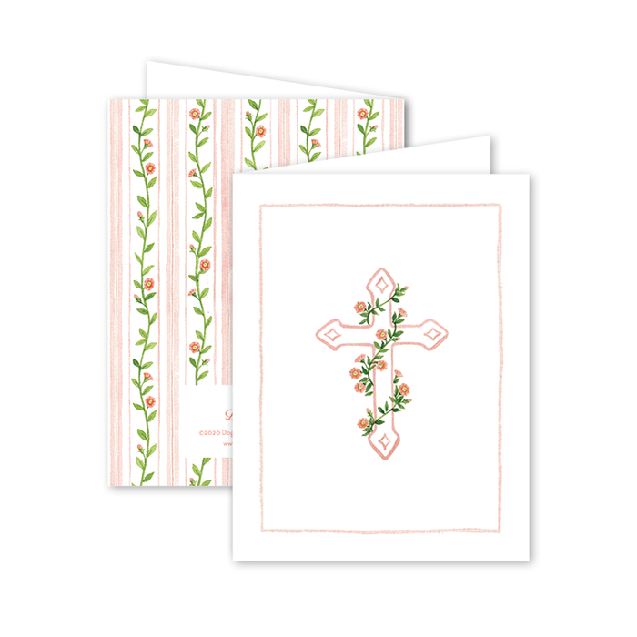 Peach Cross Card