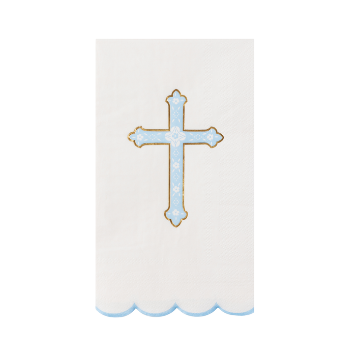 SKY BLUE CROSS GUEST TOWEL