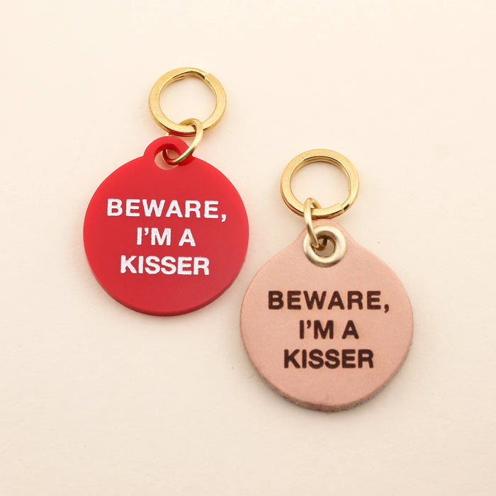 Beware, I'm A Kisser Pet Tag