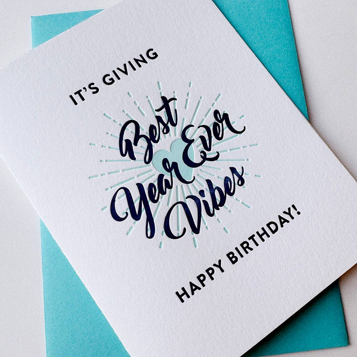 Best Year Ever Vibes Card