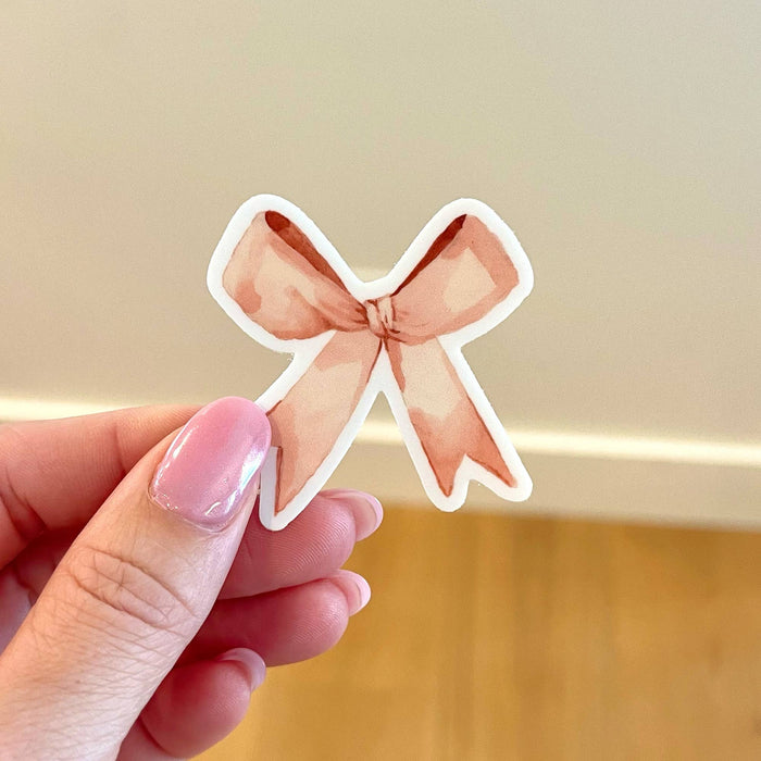 Blush Pink Bow Sticker