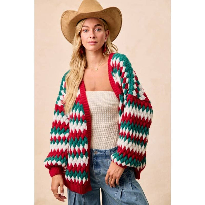 Christmas Textured Cardigan
