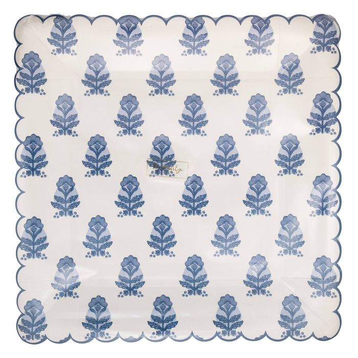 Blue Flower Block 10" Plate