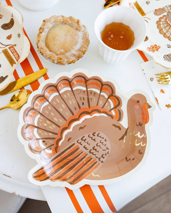 Orange Turkey Shaped Plate